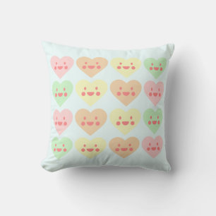 cute heart throw pillow