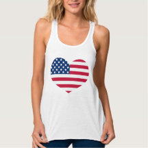 Cute Heart USA Flag Patriotic Red White and Blue
