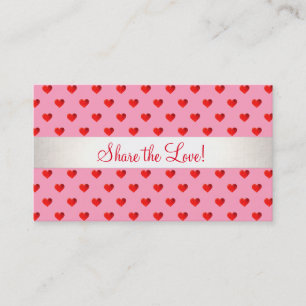 Cute Heart Valentine Promotional Referral Card