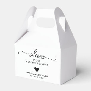 Cute Heart Wedding Welcome Hotel Favor Box