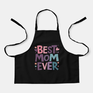 Cute Hearts and Flowers Best Mom Ever Apron