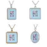 Cute Hearts and Flowers Best Mom Ever Silver Plated Necklace<br><div class="desc">Celebrate the heart of your family with our modern and elegant "Best Mom Ever" necklaces adorned with charming hearts and flowers. Each piece is a symbol of collective love and admiration, beautifully crafted to honour the extraordinary bond she shares with the entire family. Delight her this Mother's Day with a...</div>