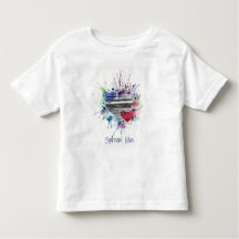 Cute Hearts And Washes In Watercolor T-Shirt