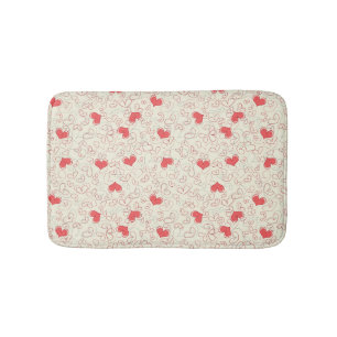 Cute Hearts Background Bath Mat