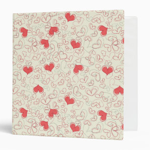 Cute Hearts Background Binder