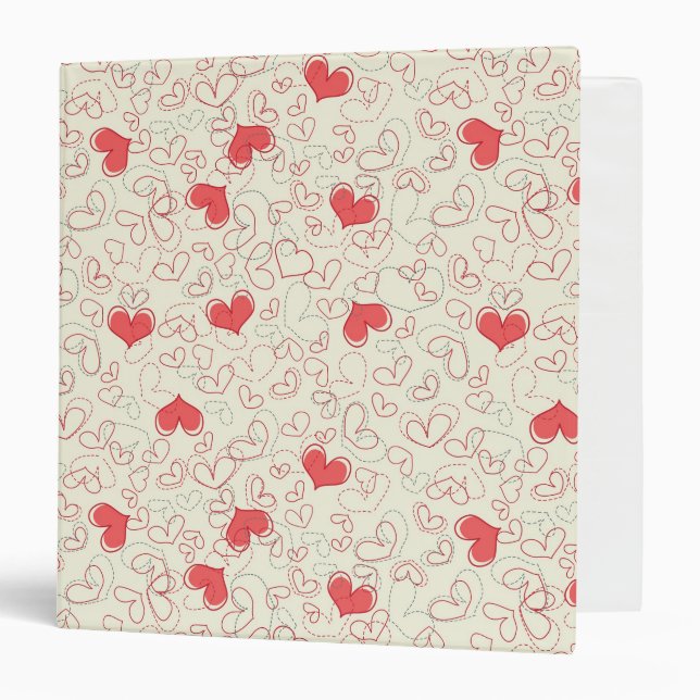 Cute Hearts Background Binder (Front/Inside)