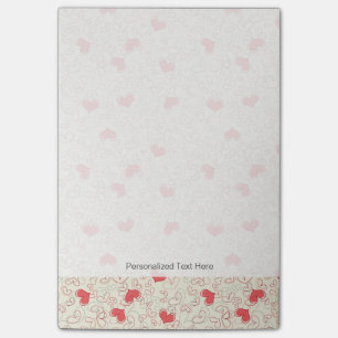 Cute Hearts Background Post-it Notes