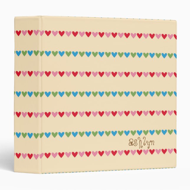 Cute Hearts Binder (Front/Spine)