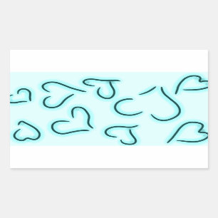 Cute Hearts Blue Sticker
