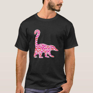 Cute Hearts Coati Funny Animals Lover Valentines D T-Shirt