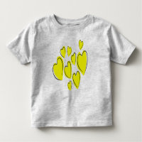 Cute Hearts Hand Drawn Bold Yellow Romantic Doodle