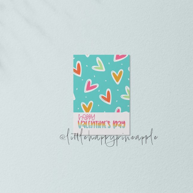 Cute Hearts Happy Valentine's Day Card (Creator Uploaded)