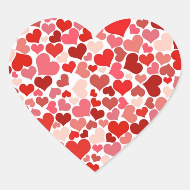 Cute Hearts Heart Sticker (Front)
