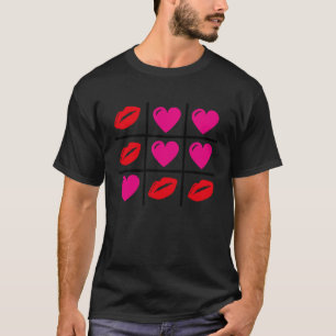 Cute Hearts & Kisses Valentines Day Romance Valent T-Shirt