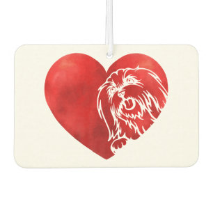 Cute Hearts Maltese Dog Puppy Lover Valentines Day Air Freshener