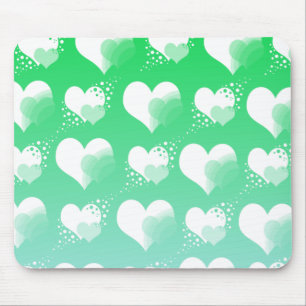 Cute Hearts Mouse Pad