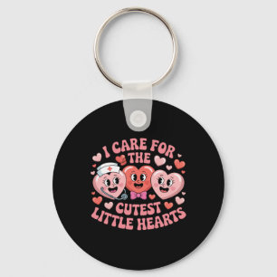 Cute Hearts Nurse Life Valentines Day Caring Steth Keychain