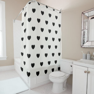 Cute Hearts Pattern in Chic Black and White