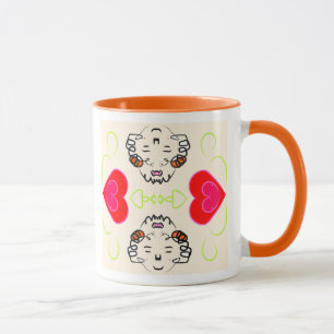 Cute Hearts Pattern Mug