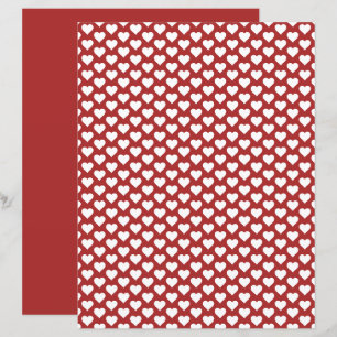 Cute Hearts Pattern Red Scrapbook Paper