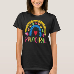 Cute Hearts Principal Inspire Boho Rainbow appreci T-Shirt