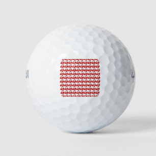 Cute Hearts Romantic Doodle Repeat Pattern Golf Balls