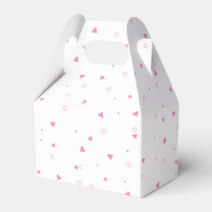 Cute Hearts Seamless Pattern, Valentines Gift Favor Box
