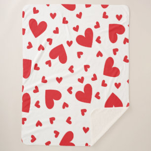 Cute Hearts  Sherpa Blanket
