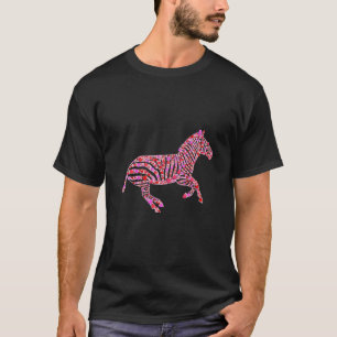 Cute Hearts Zebra Funny Animals Lover Valentines D T-Shirt