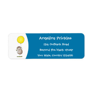 Cute hedgehog and balloon cartoon pattern