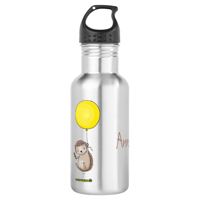 Cute hedgehog and balloon cartoon pattern 532 ml water bottle (Front)
