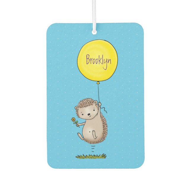 Cute hedgehog and balloon cartoon pattern air freshener (Front)
