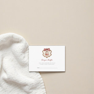 Cute Hedgehog Baby Shower Diaper Raffle  Enclosure Card