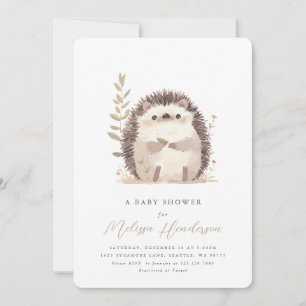 Cute Hedgehog Baby Shower Invitation
