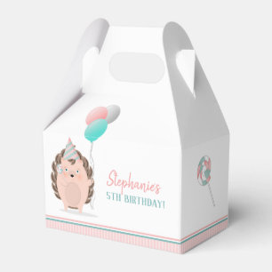 Cute Hedgehog Birthday Favor Box