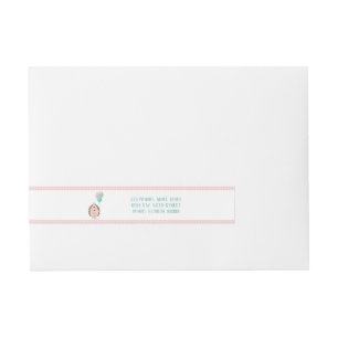 Cute Hedgehog Birthday Wraparound Address Label