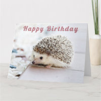 Cute Hedgehog - Bonne carte d'anniversaire