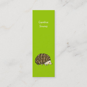 Cute hedgehog bookmark mini business card