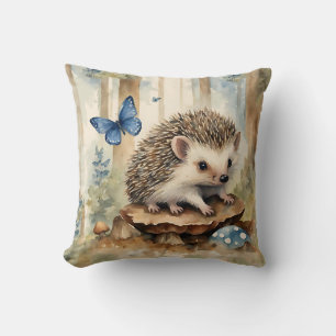 Cute Hedgehog Boys Throw Pillow