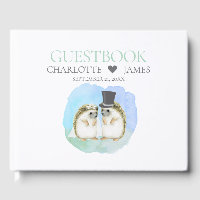 Cute Hedgehog Bride Groom Couple Wedding