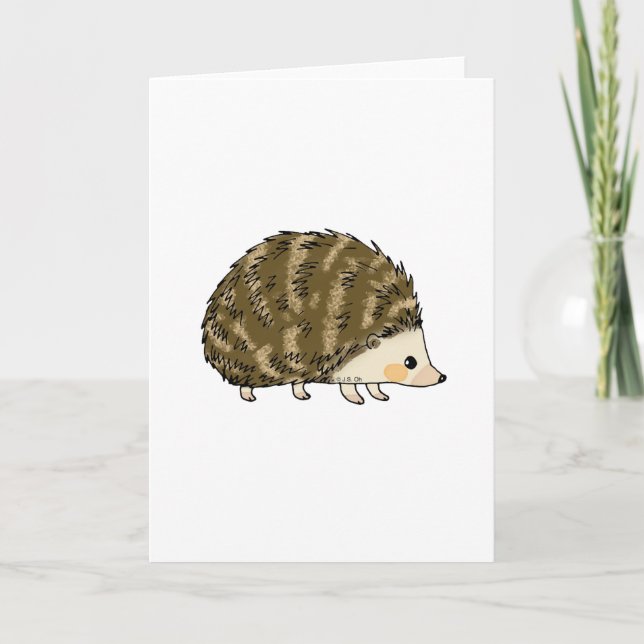 Cute hedgehog card (Front)