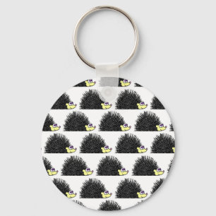 Cute Hedgehog Cartoon Pattern Keychain