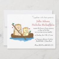 Cute Hedgehog Cartoon Wedding Invitation