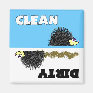 Cute Hedgehog Clean / Dirty Dishwasher Magnet