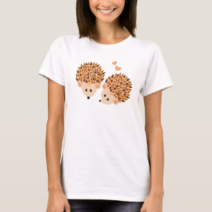 Cute Hedgehog Couple Illustration – Kawaii Prickly T-Shirt