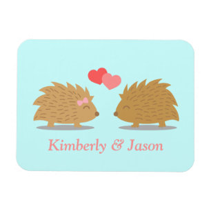 Cute Hedgehog Couple in Love Magnet