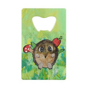 Cute Hedgehog Credit Card Bottle Opener