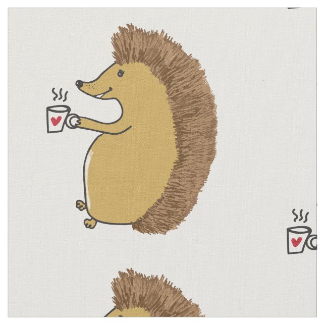 Cute Hedgehog Custom Fabric (Close Up)