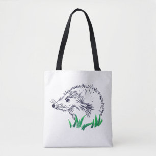 Cute Hedgehog Drawing  Tote Bag