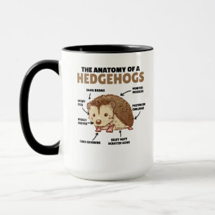 Cute Hedgehog Explanation Anatomy Of A Hedgehogs Mug